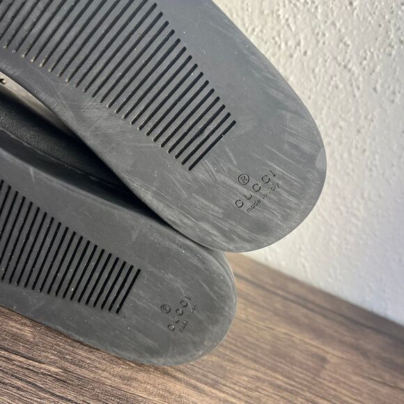 Gucci Coda High Top Sneakers Black Gold Chain Size 40.5 / Womens 10 US - Picture 6 of 10